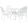 Zestaw stołów ogrodowych 5 pcs Biały Aluminium odlewane