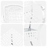 Zestaw stołów ogrodowych 5 pcs Biały Aluminium odlewane