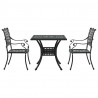 Zestaw stołów ogrodowych 3 pcs Czarny Aluminium odlewane