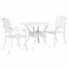 Zestaw stołów ogrodowych 3 pcs Biały Aluminium odlewane