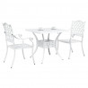 Zestaw stołów ogrodowych 3 pcs Biały Aluminium odlewane