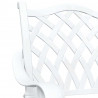 Zestaw stołów ogrodowych 3 pcs Biały Aluminium odlewane