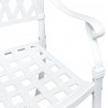 Zestaw stołów ogrodowych 3 pcs Biały Aluminium odlewane
