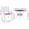 Zestaw stołów ogrodowych 3 pcs Biały Aluminium odlewane