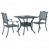 Zestaw stołów ogrodowych 3 pcs Zielony Aluminium odlewane