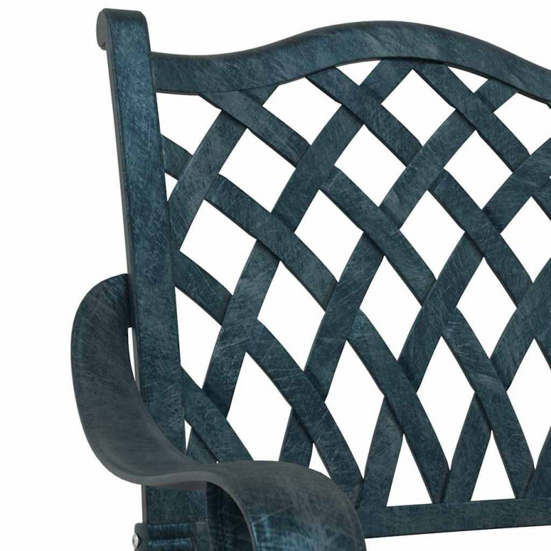 Zestaw stołów ogrodowych 3 pcs Zielony Aluminium odlewane
