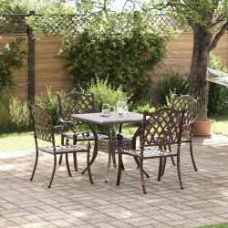 Zestaw stołów ogrodowych 5 pcs kolor bronzu Aluminium odlewane