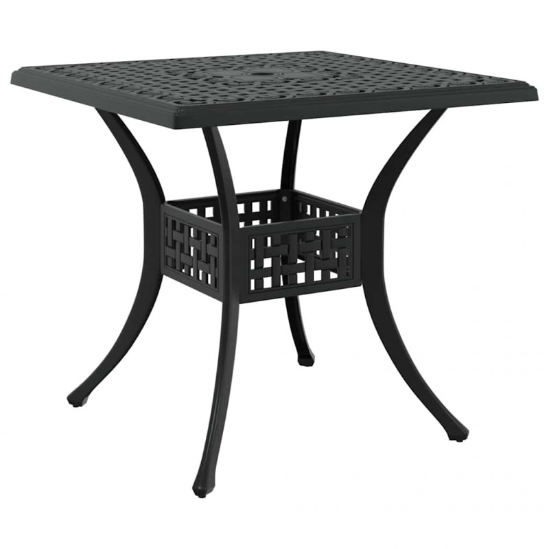 Zestaw stołów ogrodowych 5 pcs Czarny Aluminium odlewane