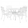 Zestaw stołów ogrodowych 5 pcs Biały Aluminium odlewane