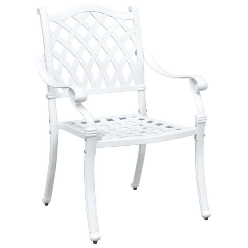 Zestaw stołów ogrodowych 5 pcs Biały Aluminium odlewane