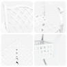 Zestaw stołów ogrodowych 5 pcs Biały Aluminium odlewane
