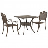 Zestaw stołów ogrodowych 3 pcs kolor bronzu Aluminium odlewane