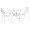Zestaw stołów ogrodowych 3 pcs Biały Aluminium odlewane