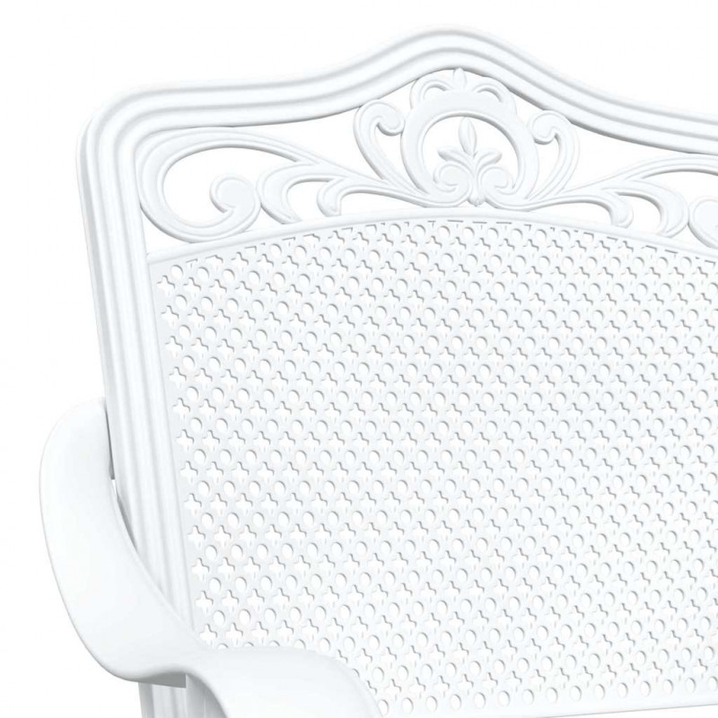 Zestaw stołów ogrodowych 3 pcs Biały Aluminium odlewane