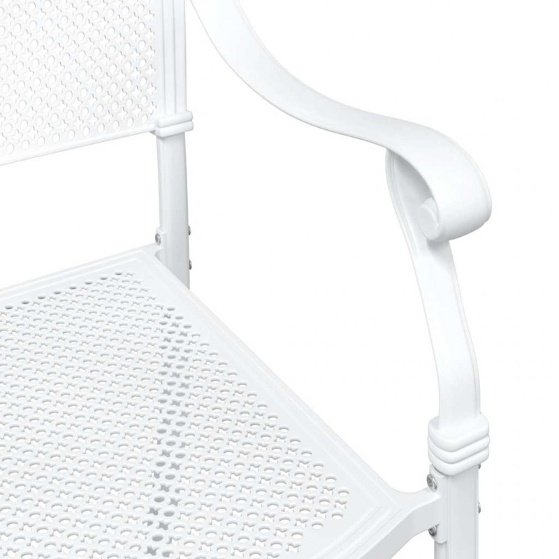 Zestaw stołów ogrodowych 3 pcs Biały Aluminium odlewane