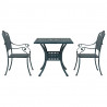 Zestaw stołów ogrodowych 3 pcs Zielony Aluminium odlewane
