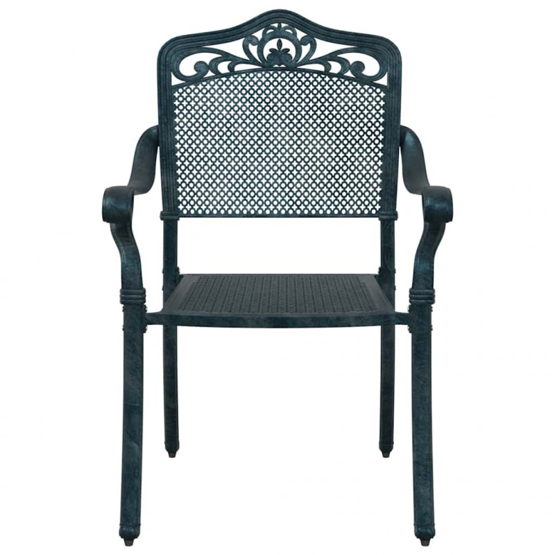 Zestaw stołów ogrodowych 3 pcs Zielony Aluminium odlewane