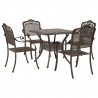 Zestaw stołów ogrodowych 5 pcs kolor bronzu Aluminium odlewane