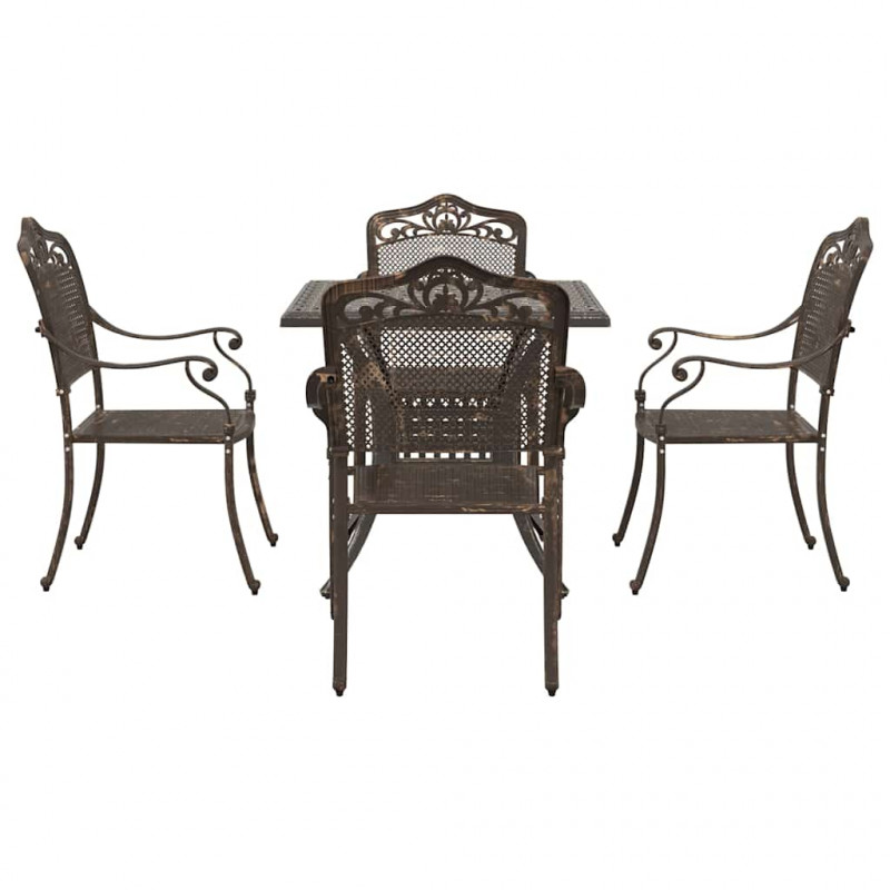 Zestaw stołów ogrodowych 5 pcs kolor bronzu Aluminium odlewane