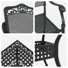 Zestaw stołów ogrodowych 5 pcs Czarny Aluminium odlewane