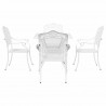 Zestaw stołów ogrodowych 5 pcs Biały Aluminium odlewane
