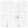 Zestaw stołów ogrodowych 5 pcs Biały Aluminium odlewane