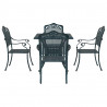 Zestaw stołów ogrodowych 5 pcs Zielony Aluminium odlewane