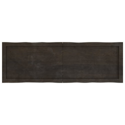 Blat ciemnobrązowy 120x40x(2-6) cm drewno z naturalną krawędzią