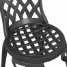 Zestaw stołów ogrodowych 3 pcs Czarny Aluminium odlewane