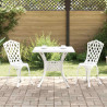 Zestaw stołów ogrodowych 3 pcs Biały Aluminium odlewane