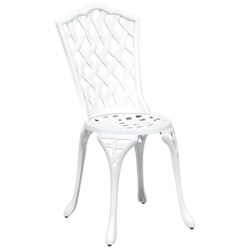 Zestaw stołów ogrodowych 3 pcs Biały Aluminium odlewane
