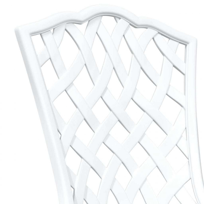 Zestaw stołów ogrodowych 3 pcs Biały Aluminium odlewane