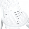 Zestaw stołów ogrodowych 3 pcs Biały Aluminium odlewane