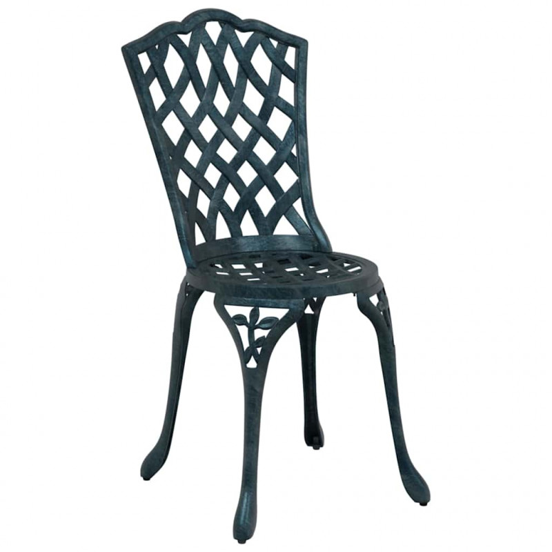 Zestaw stołów ogrodowych 3 pcs Zielony Aluminium odlewane