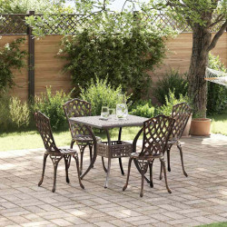 Zestaw stołów ogrodowych 5 pcs kolor bronzu Aluminium odlewane