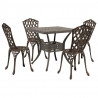 Zestaw stołów ogrodowych 5 pcs kolor bronzu Aluminium odlewane
