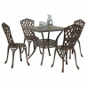 Zestaw stołów ogrodowych 5 pcs kolor bronzu Aluminium odlewane