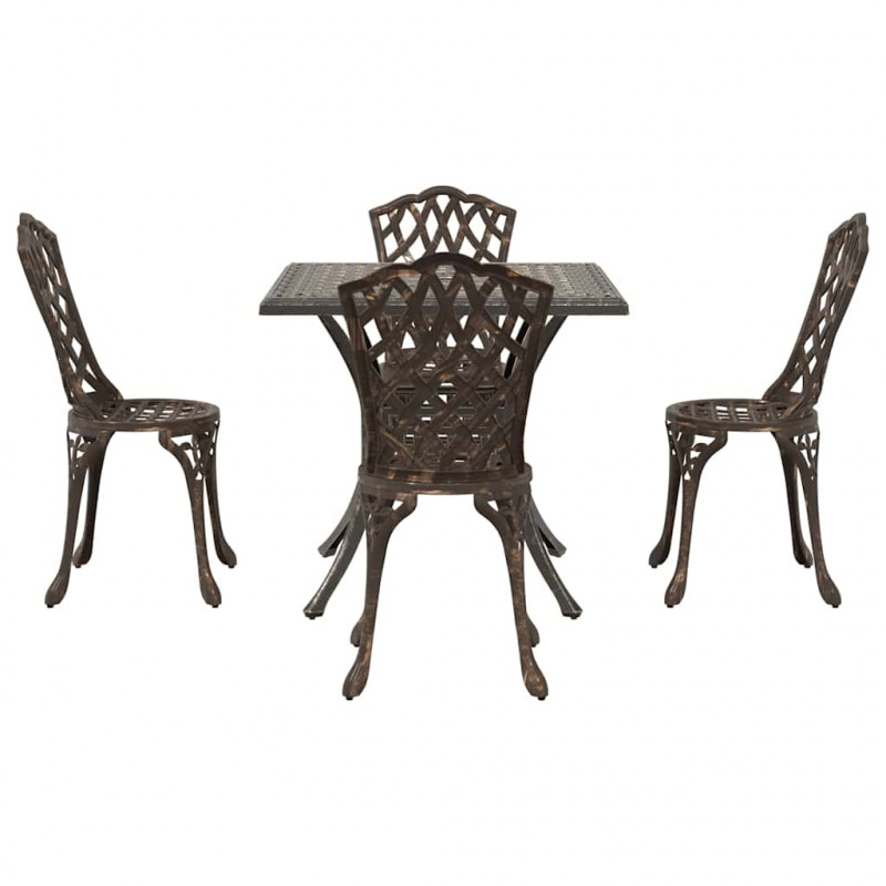 Zestaw stołów ogrodowych 5 pcs kolor bronzu Aluminium odlewane
