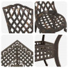 Zestaw stołów ogrodowych 5 pcs kolor bronzu Aluminium odlewane