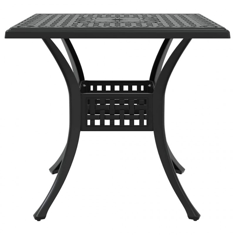 Zestaw stołów ogrodowych 5 pcs Czarny Aluminium odlewane