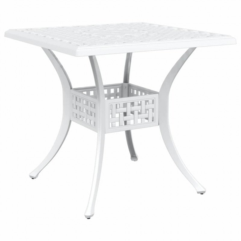 Zestaw stołów ogrodowych 5 pcs Biały Aluminium odlewane