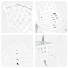 Zestaw stołów ogrodowych 5 pcs Biały Aluminium odlewane