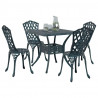 Zestaw stołów ogrodowych 5 pcs Zielony Aluminium odlewane