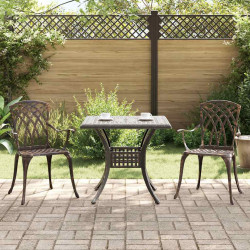 Zestaw stołów ogrodowych 3 pcs kolor bronzu Aluminium odlewane