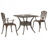 Zestaw stołów ogrodowych 3 pcs kolor bronzu Aluminium odlewane