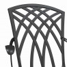 Zestaw stołów ogrodowych 3 pcs Czarny Aluminium odlewane