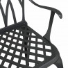 Zestaw stołów ogrodowych 3 pcs Czarny Aluminium odlewane
