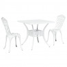 Zestaw stołów ogrodowych 3 pcs Biały Aluminium odlewane