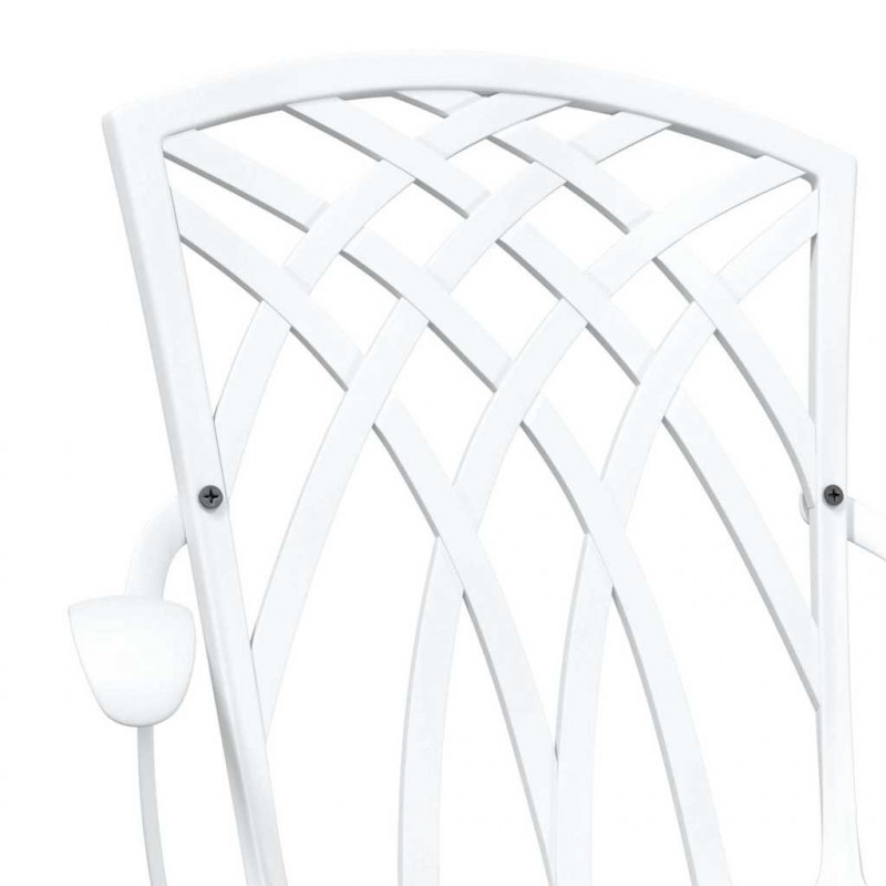 Zestaw stołów ogrodowych 3 pcs Biały Aluminium odlewane
