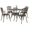 Zestaw stołów ogrodowych 5 pcs kolor bronzu Aluminium odlewane